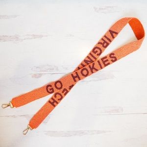 Beaded Virginia Tech Collegiate Game Day Hokies Purse Strap